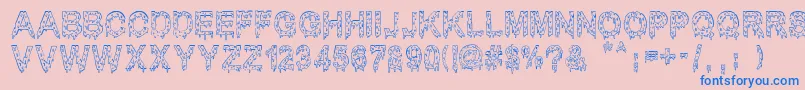 MisterMuerte Font – Blue Fonts on Pink Background