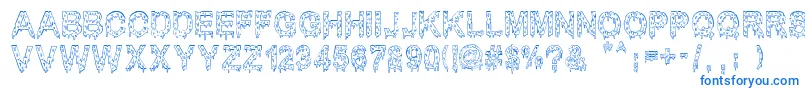 MisterMuerte Font – Blue Fonts on White Background