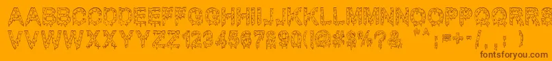 MisterMuerte Font – Brown Fonts on Orange Background