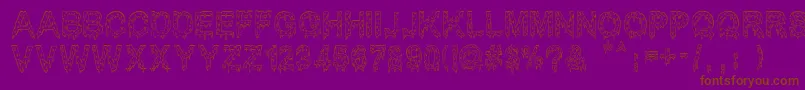 MisterMuerte Font – Brown Fonts on Purple Background