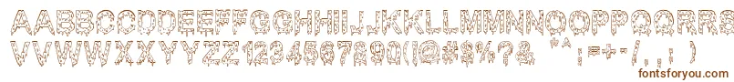MisterMuerte-Schriftart – Braune Schriften