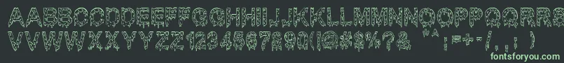 MisterMuerte Font – Green Fonts on Black Background