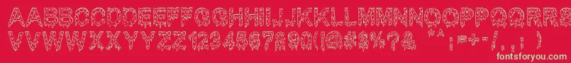 MisterMuerte Font – Green Fonts on Red Background