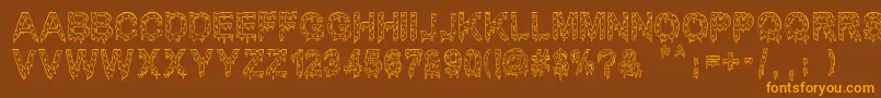 MisterMuerte Font – Orange Fonts on Brown Background