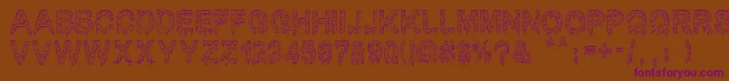 MisterMuerte Font – Purple Fonts on Brown Background