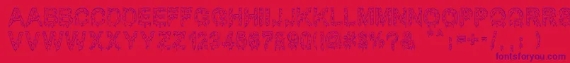 MisterMuerte Font – Purple Fonts on Red Background