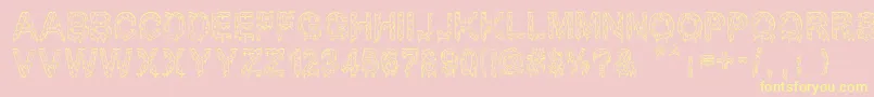 MisterMuerte Font – Yellow Fonts on Pink Background