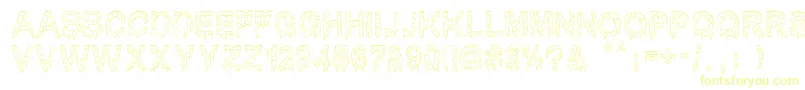 MisterMuerte Font – Yellow Fonts on White Background