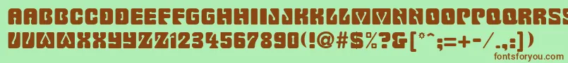 FeargusRegular Font – Brown Fonts on Green Background