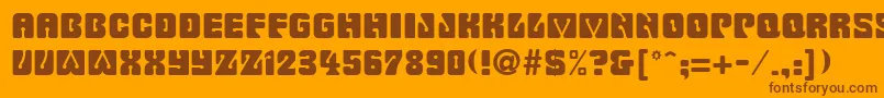 FeargusRegular Font – Brown Fonts on Orange Background