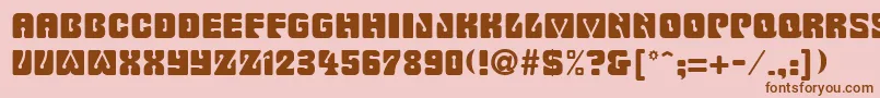 FeargusRegular Font – Brown Fonts on Pink Background