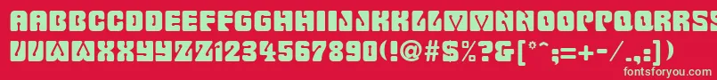 FeargusRegular Font – Green Fonts on Red Background