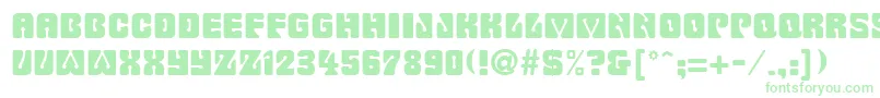 FeargusRegular Font – Green Fonts on White Background