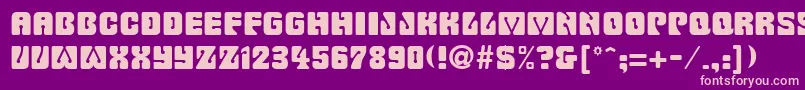 FeargusRegular Font – Pink Fonts on Purple Background