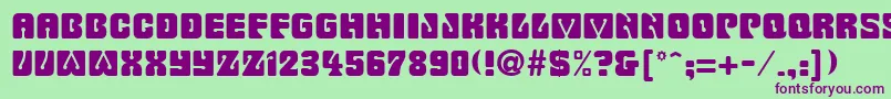 FeargusRegular Font – Purple Fonts on Green Background