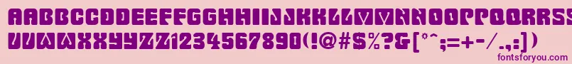 FeargusRegular Font – Purple Fonts on Pink Background