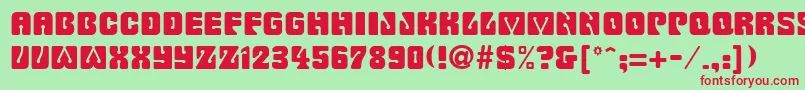 FeargusRegular Font – Red Fonts on Green Background