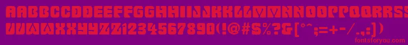 FeargusRegular Font – Red Fonts on Purple Background