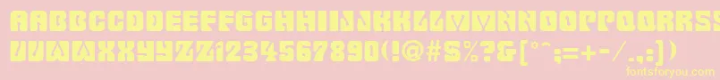 FeargusRegular Font – Yellow Fonts on Pink Background