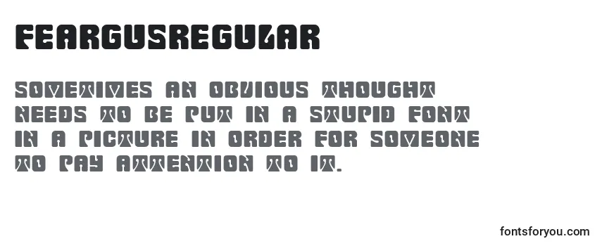 FeargusRegular フォントのレビュー
