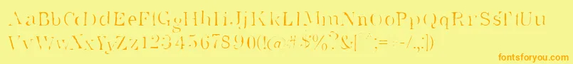 Superstar Font – Orange Fonts on Yellow Background