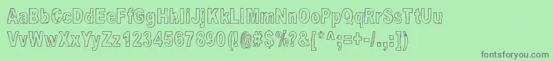 GoodAndEvilDay Font – Gray Fonts on Green Background