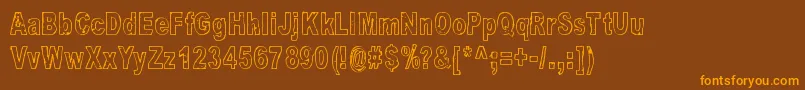 GoodAndEvilDay Font – Orange Fonts on Brown Background