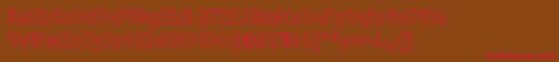 GoodAndEvilDay Font – Red Fonts on Brown Background