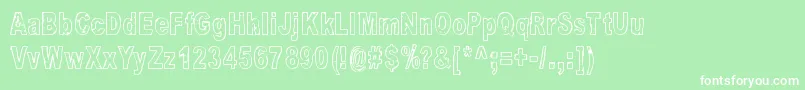 GoodAndEvilDay Font – White Fonts on Green Background