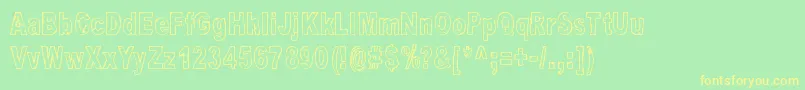 GoodAndEvilDay Font – Yellow Fonts on Green Background