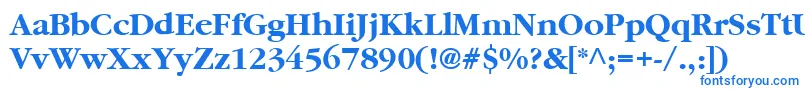 フォントGaramondBold – 青いフォント