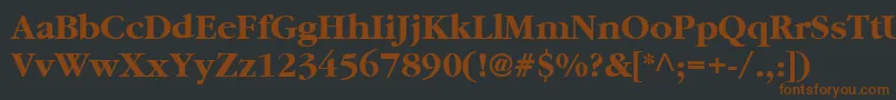 GaramondBold Font – Brown Fonts on Black Background