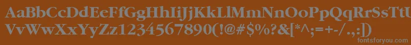 フォントGaramondBold – 茶色の背景に灰色の文字