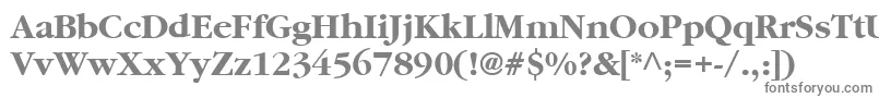 フォントGaramondBold – 白い背景に灰色の文字