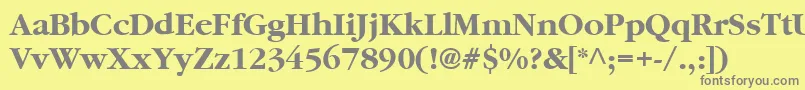 GaramondBold Font – Gray Fonts on Yellow Background