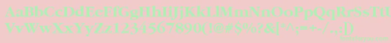 GaramondBold Font – Green Fonts on Pink Background