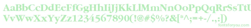 GaramondBold Font – Green Fonts on White Background