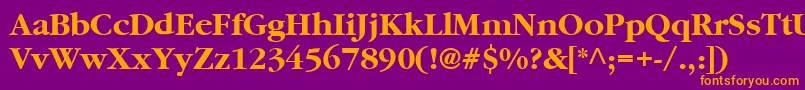 GaramondBold Font – Orange Fonts on Purple Background