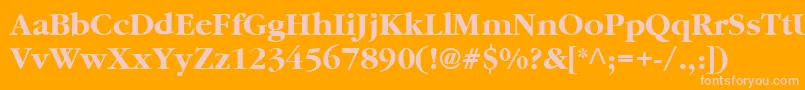 GaramondBold-Schriftart – Rosa Schriften auf orangefarbenem Hintergrund