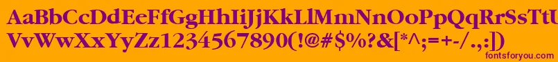 GaramondBold Font – Purple Fonts on Orange Background