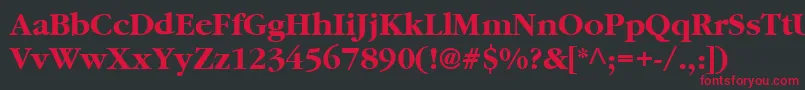 GaramondBold Font – Red Fonts on Black Background