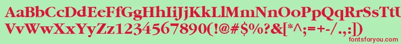 GaramondBold Font – Red Fonts on Green Background