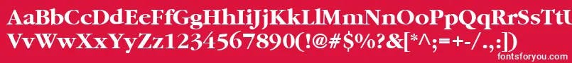 GaramondBold Font – White Fonts on Red Background
