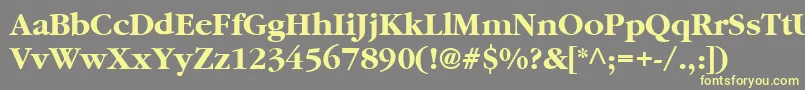 GaramondBold Font – Yellow Fonts on Gray Background