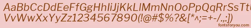 LibrefranklinItalic Font – Brown Fonts on Pink Background