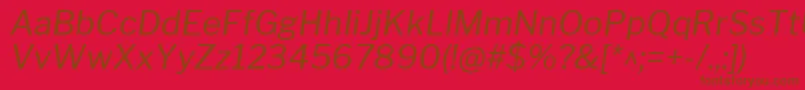 LibrefranklinItalic Font – Brown Fonts on Red Background