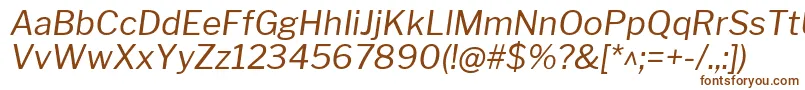 Fonte LibrefranklinItalic – fontes marrons