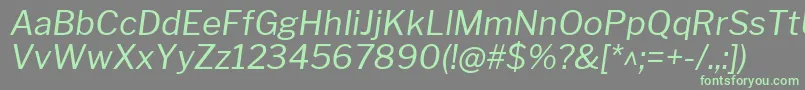 LibrefranklinItalic Font – Green Fonts on Gray Background