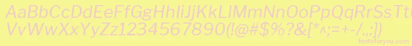 LibrefranklinItalic Font – Pink Fonts on Yellow Background