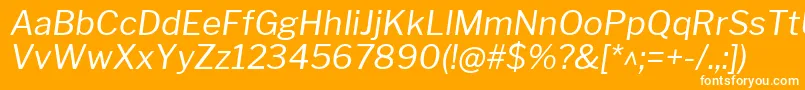 LibrefranklinItalic Font – White Fonts on Orange Background